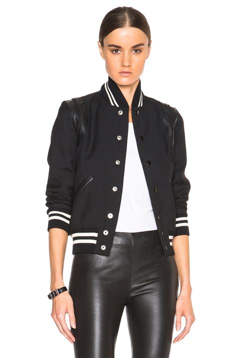 ysl bomber jacket women's|saint laurent military jacket.